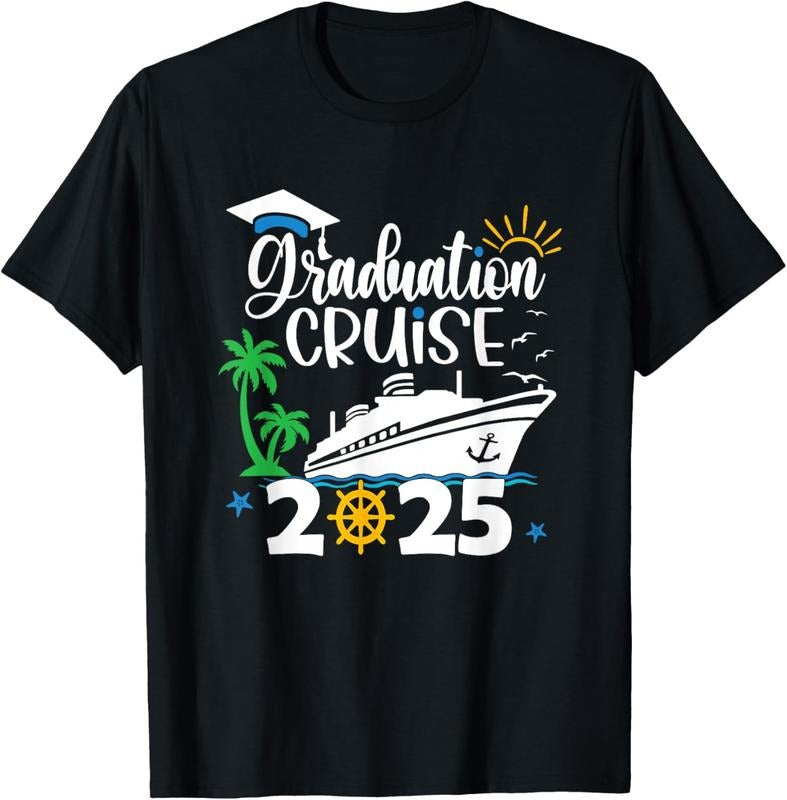100% Cotton Senior Graduation Trip Cruise 2025 Aw Ship Party Cruise T-Shirt Hoodie, Sweatshirt | DripVista.com