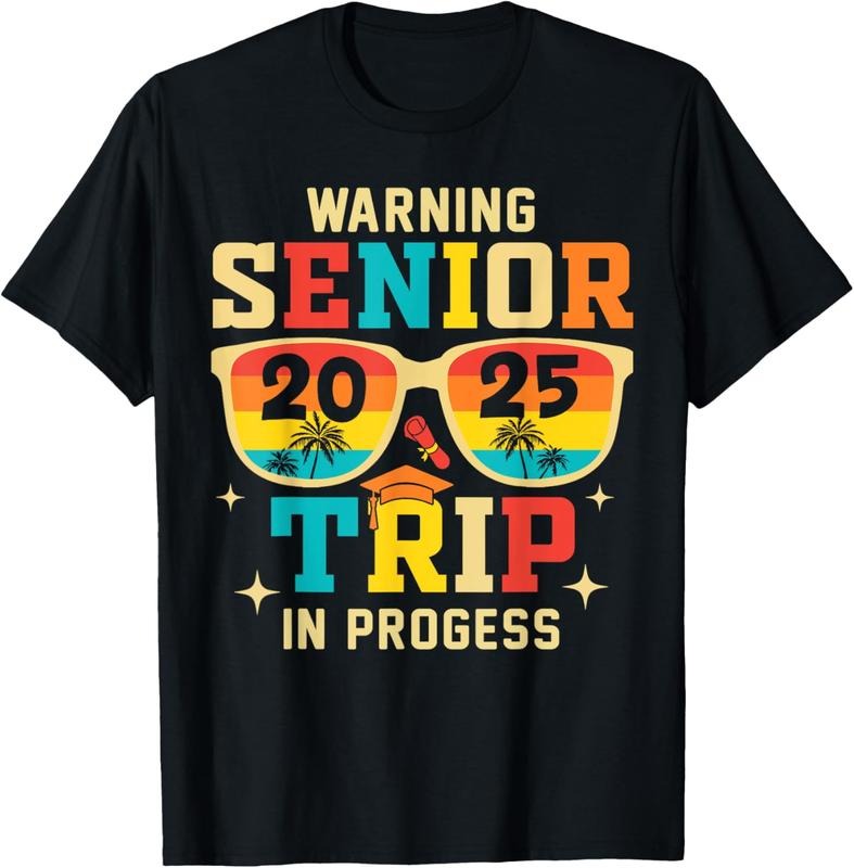 100% Cotton Senior Trip 2025 Warning In Progress Graduation Vacation T-Shirt Hoodie, Sweatshirt | DripVista.com