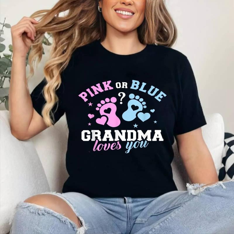 [100% Cotton Shirt] Gender reveal grandma Unisex T-Shirt Hoodie, Sweatshirt | DripVista.com