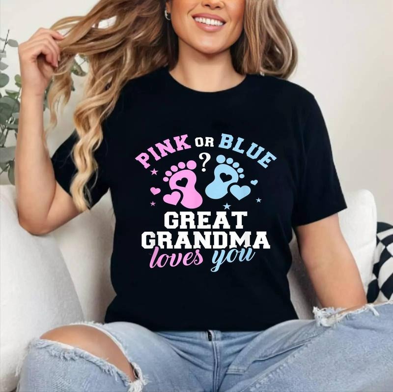 [100% Cotton Shirt] Gender reveal great grandma Unisex T-Shirt Hoodie, Sweatshirt | DripVista.com