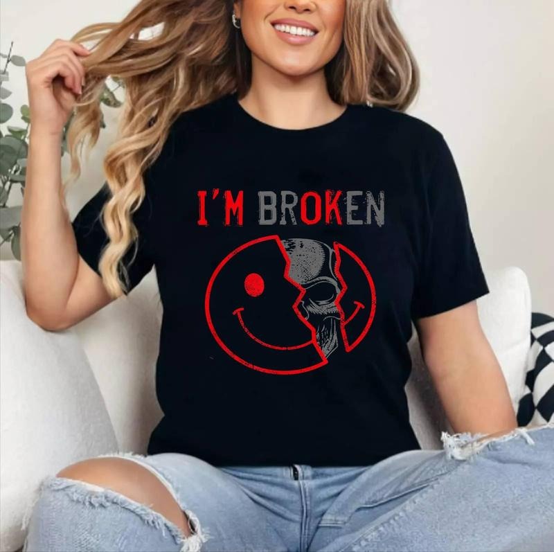 [100% Cotton Shirt] I_m Ok I'm Broken Invisible Illness I Am Ok Broken Unisex T-Shirt Hoodie, Sweatshirt | DripVista.com