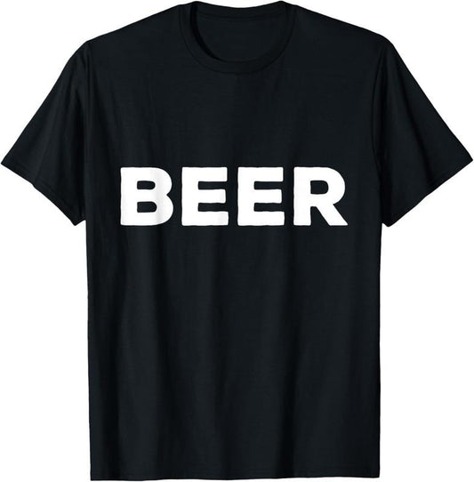 100% Cotton Shirt That Says Beer