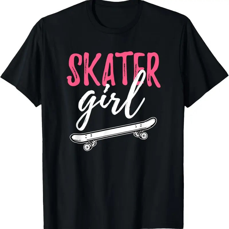 100% Cotton Skater Girl Skateboarding Skateboard Girls Gift T-Shirt Hoodie, Sweatshirt | DripVista.com