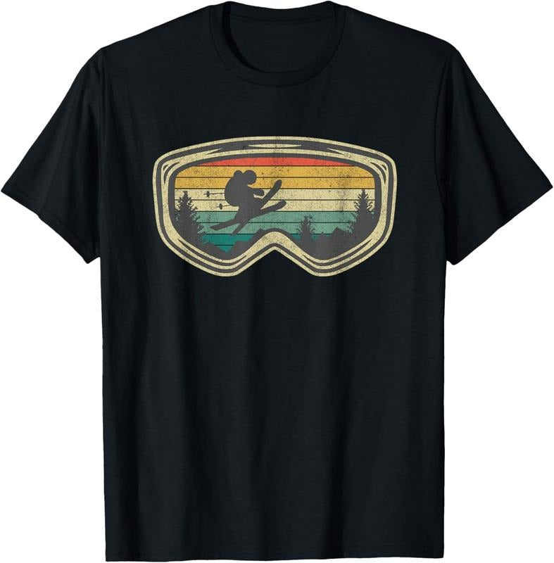 100% Cotton Ski Goggles Mountain Snow Skiing Retro Winter Vacation Gift T-Shirt Hoodie, Sweatshirt | DripVista.com