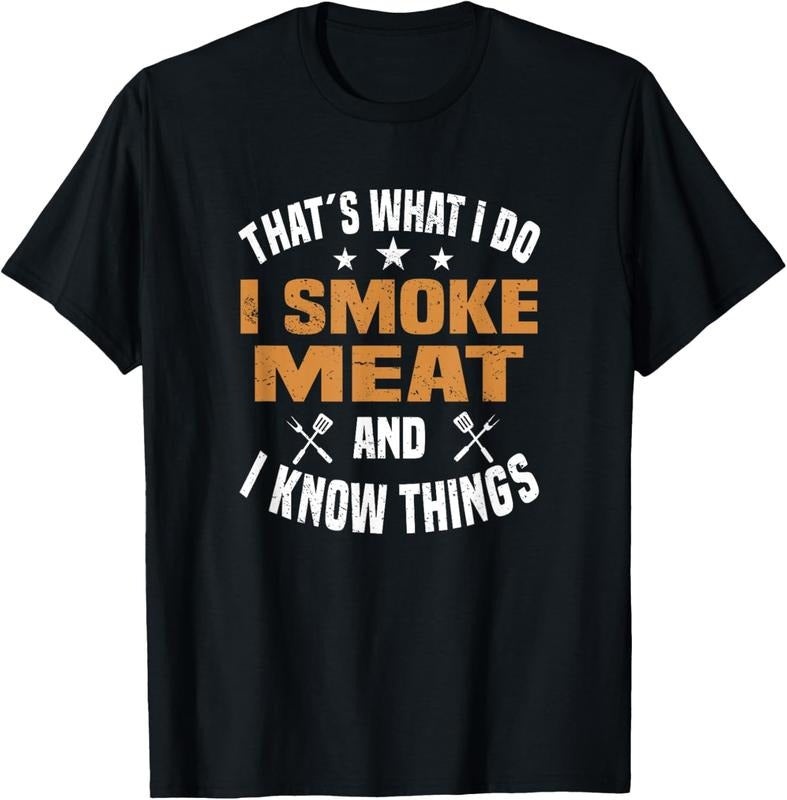 100% Cotton Smoking Meat BBQ Grilling Smoker Smoked Meat T-Shirt Hoodie, Sweatshirt | DripVista.com