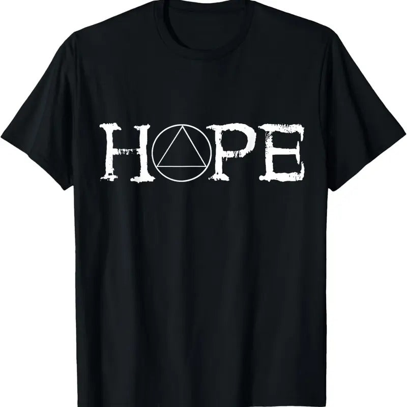 100% Cotton Sobriety Hope Recovery Alcoholic Abstinence Sober AA Support T-Shirt Hoodie, Sweatshirt | DripVista.com