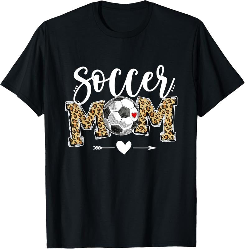 100% Cotton Soccer Mom Leopard Funny Soccer Mom Shirt Mother's Day T-Shirt Hoodie, Sweatshirt | DripVista.com