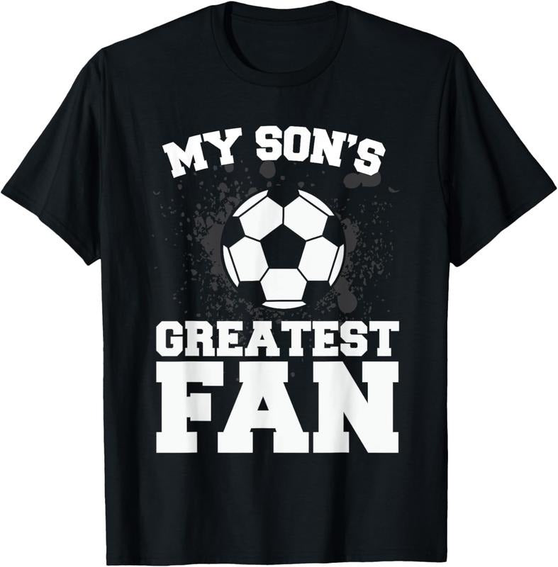 100% Cotton Soccer Mom Or Dad T-Shirt My Son's Greatest Fan Tee T-Shirt Hoodie, Sweatshirt | DripVista.com