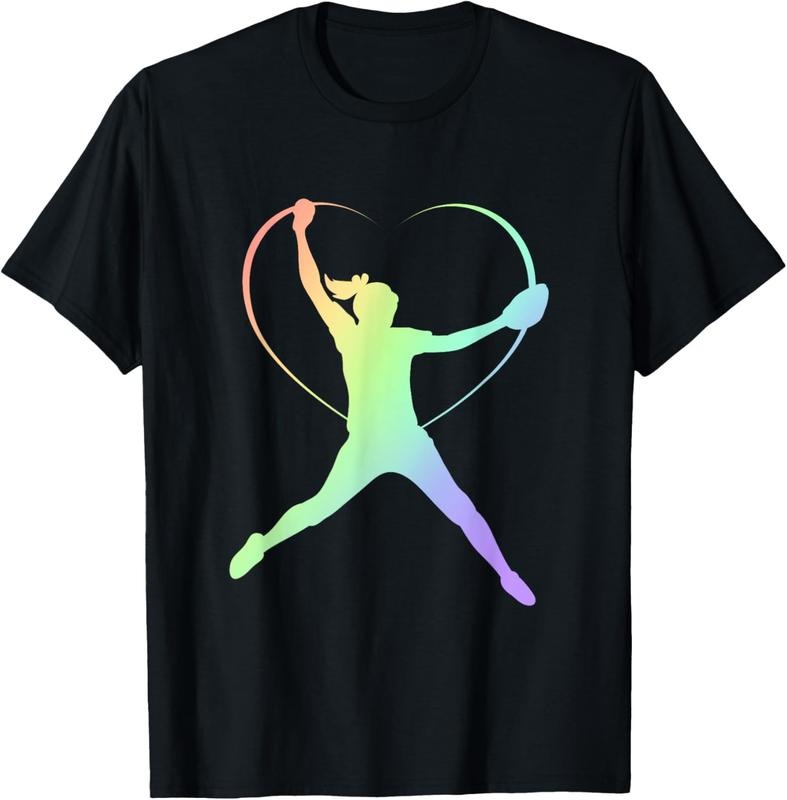 100% Cotton Soft Rainbow Softball Gifts For Teen Girls Pitcher Patterned T-Shirt Hoodie, Sweatshirt | DripVista.com