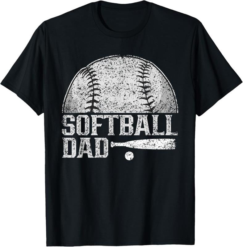 100% Cotton Softball Dad Hobby Lover Player Softballer Softball Father T-Shirt Hoodie, Sweatshirt | DripVista.com