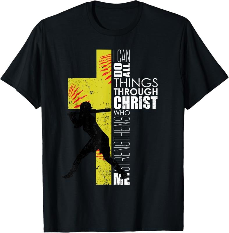100% Cotton Softball Gifts Players Teen Girls Women Christian Religious T-Shirt Hoodie, Sweatshirt | DripVista.com