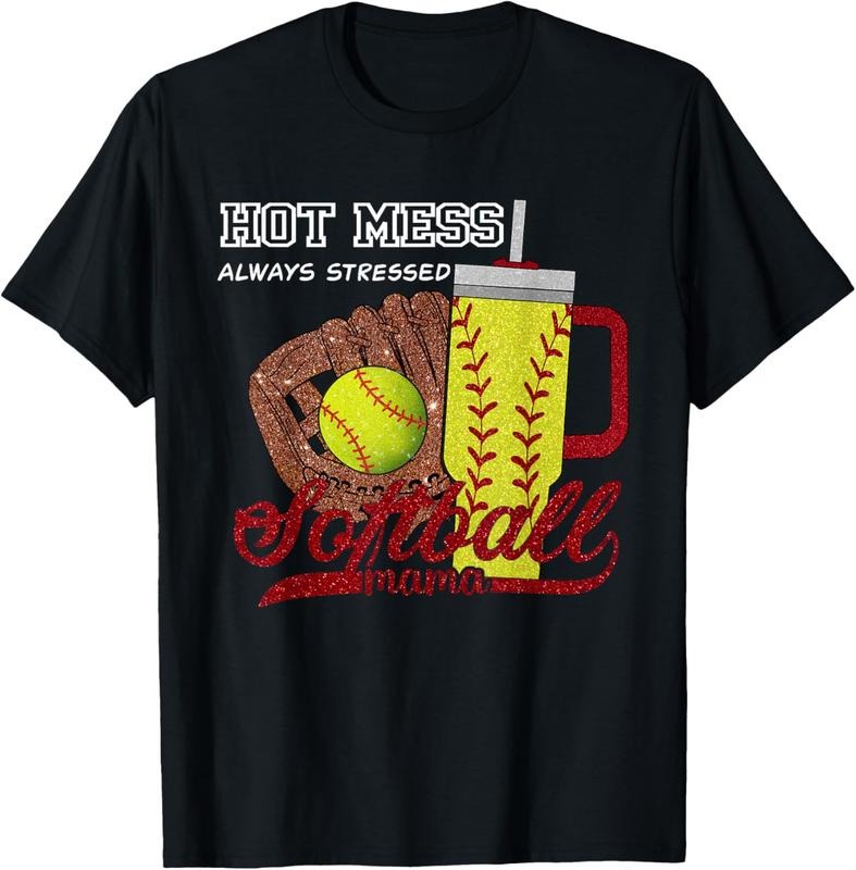 100% Cotton Softball Mom Game Day Vibes Mothers Day Women Softball Mama T-Shirt Hoodie, Sweatshirt | DripVista.com