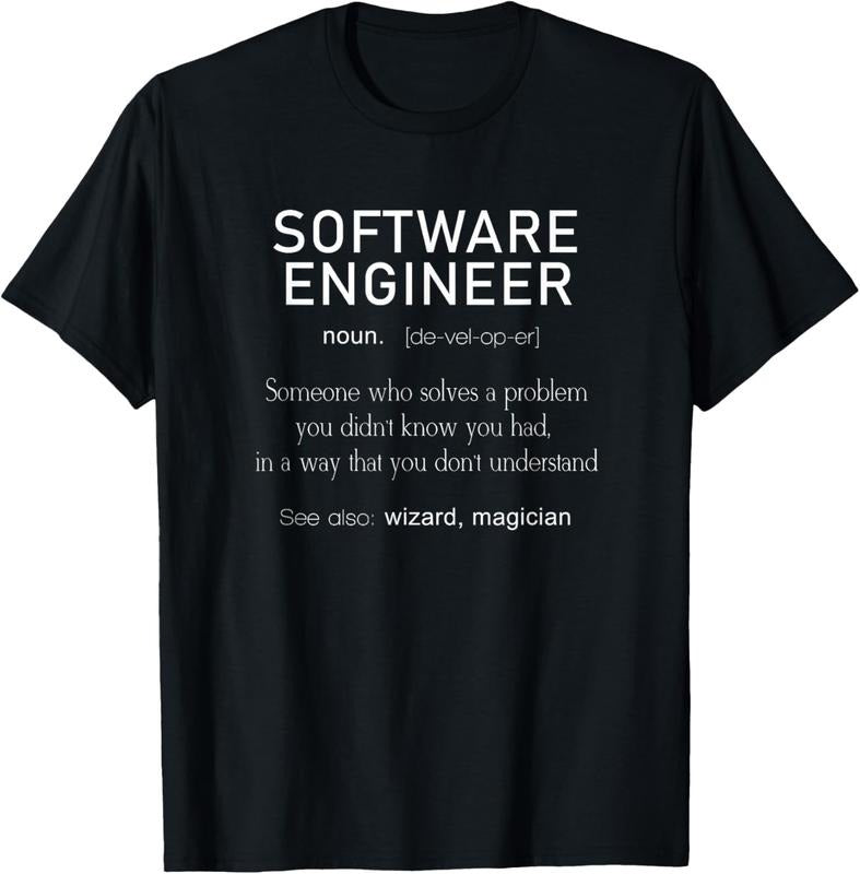 100% Cotton Software Engineer Definition Shirt Coder Definition T Shirt T-Shirt Hoodie, Sweatshirt | DripVista.com