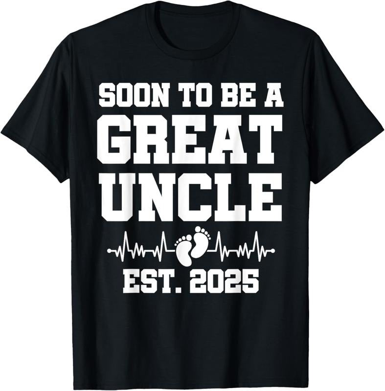 100% Cotton Soon To Be A Great Uncle Est. 2025 - Pregnancy Announcement T-Shirt Hoodie, Sweatshirt | DripVista.com