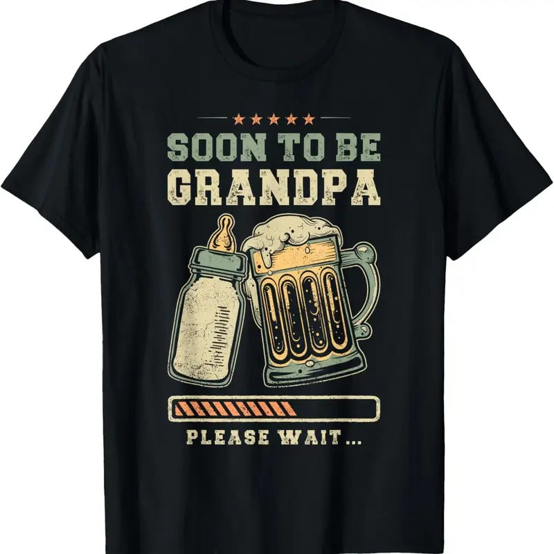 100% Cotton Soon To Be Grandpa,Announcement, Expecting Grandfather T-Shirt Hoodie, Sweatshirt | DripVista.com