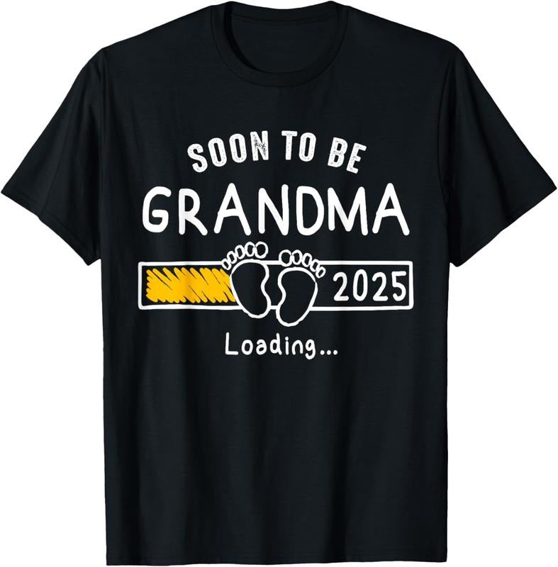 100% Cotton Soon to be Grandma 2025 Loading Promoted to Grandma 2025 T-Shirt Hoodie, Sweatshirt | DripVista.com