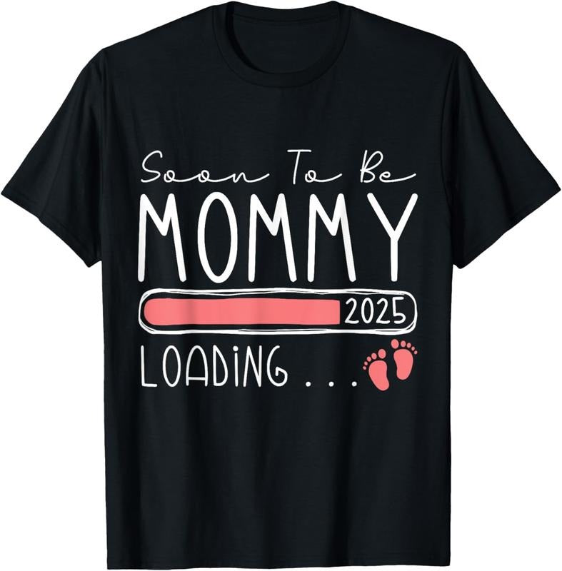 100% Cotton Soon to be Mommy 2025 Mom est 2025 Loading Promoted to Mommy T-Shirt Hoodie, Sweatshirt | DripVista.com