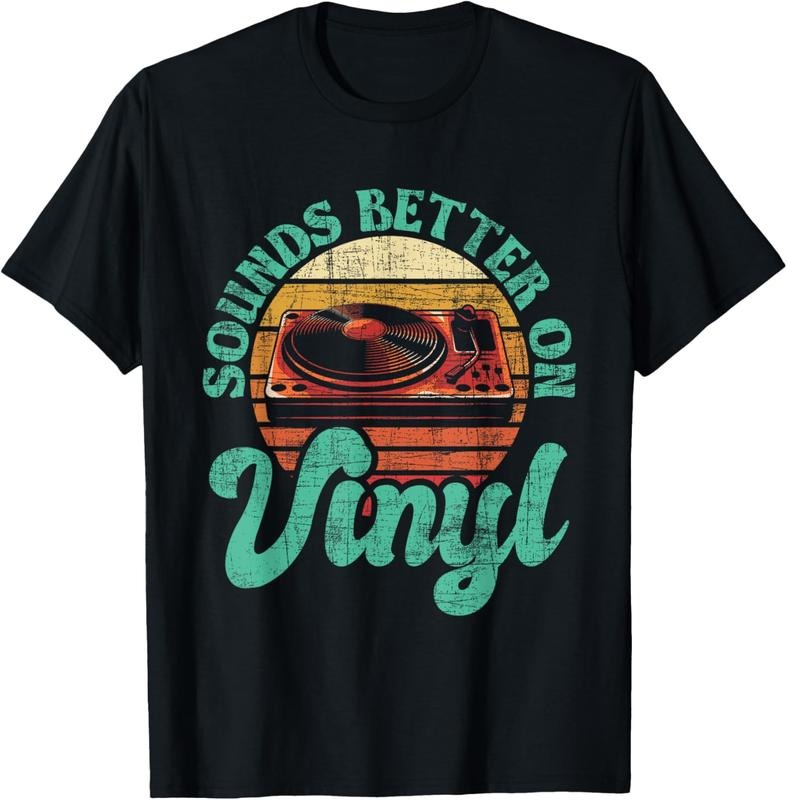 100% Cotton Sounds Better On Vinyl - Music Lover Disc Records Collector T-Shirt Hoodie, Sweatshirt | DripVista.com