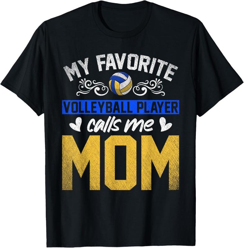 100% Cotton Sport My Favorite Volleyball Player Calls Me Mom Volleyball T-Shirt Hoodie, Sweatshirt | DripVista.com