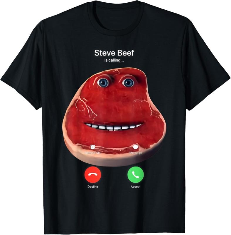 100% Cotton Steve Beef Is Calling T-Shirt Hoodie, Sweatshirt | DripVista.com
