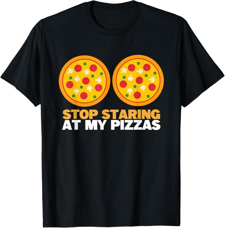 100% Cotton Stop Staring At My Pizza Party Women Funny Pizza T-Shirt Hoodie, Sweatshirt | DripVista.com