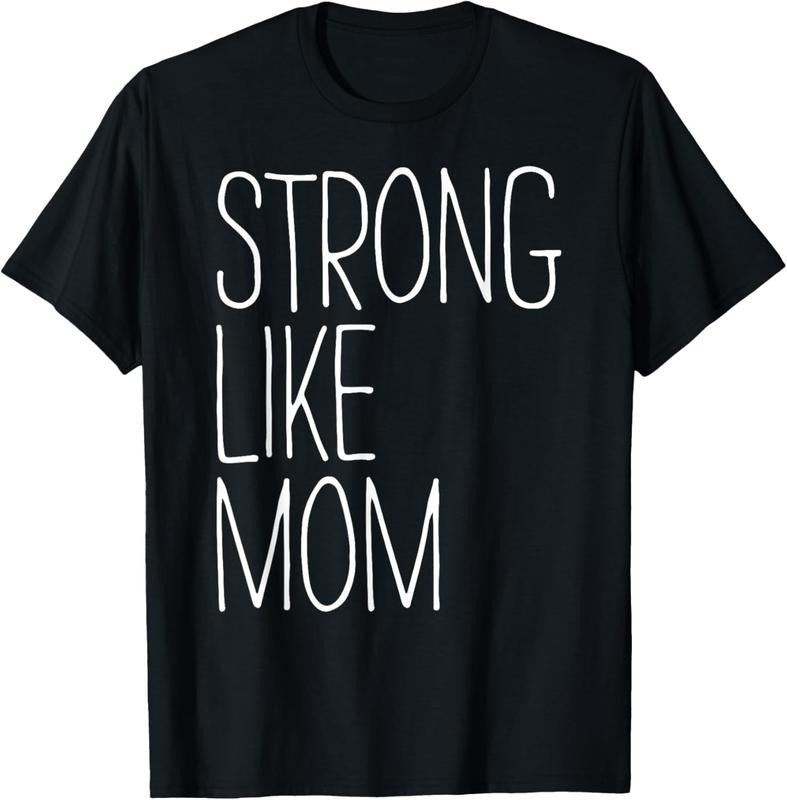 100% Cotton Strong Like Mom T-Shirt T-Shirt Hoodie, Sweatshirt | DripVista.com
