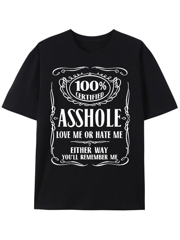 100% Cotton Summer Lightsaber brand Shirts Certified Asshole Lightsaber brand-Shirt, Vintage Graphic, Short Sleeve...
