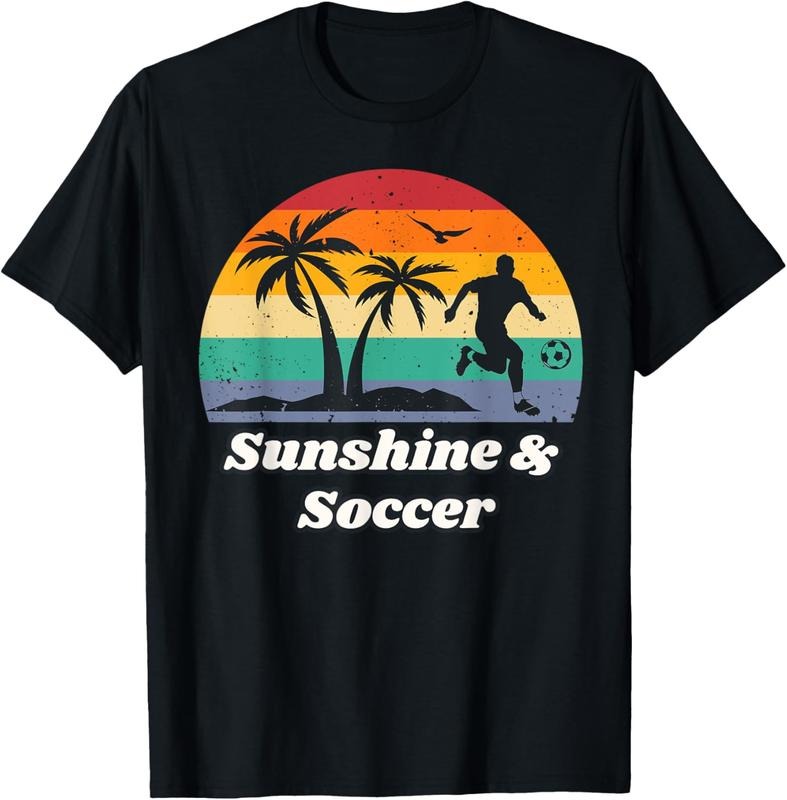 100% Cotton Sunshine & Soccer Shirt for Soccer Player | Summer Soccer T-Shirt Hoodie, Sweatshirt | DripVista.com