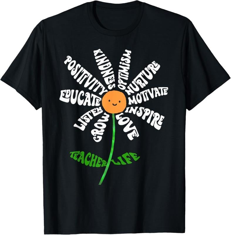 100% Cotton Teach Love Inspire Teachers Inspirational Flower Teachers T-Shirt Hoodie, Sweatshirt | DripVista.com