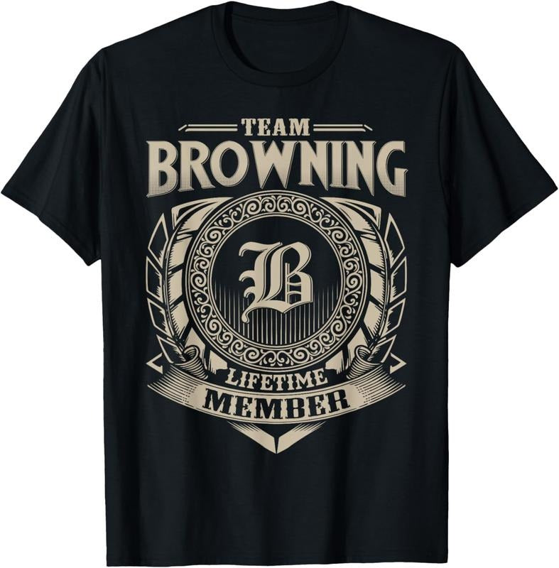 100% Cotton Team BROWNING Lifetime Member Vintage BROWNING Family T-Shirt Hoodie, Sweatshirt | DripVista.com