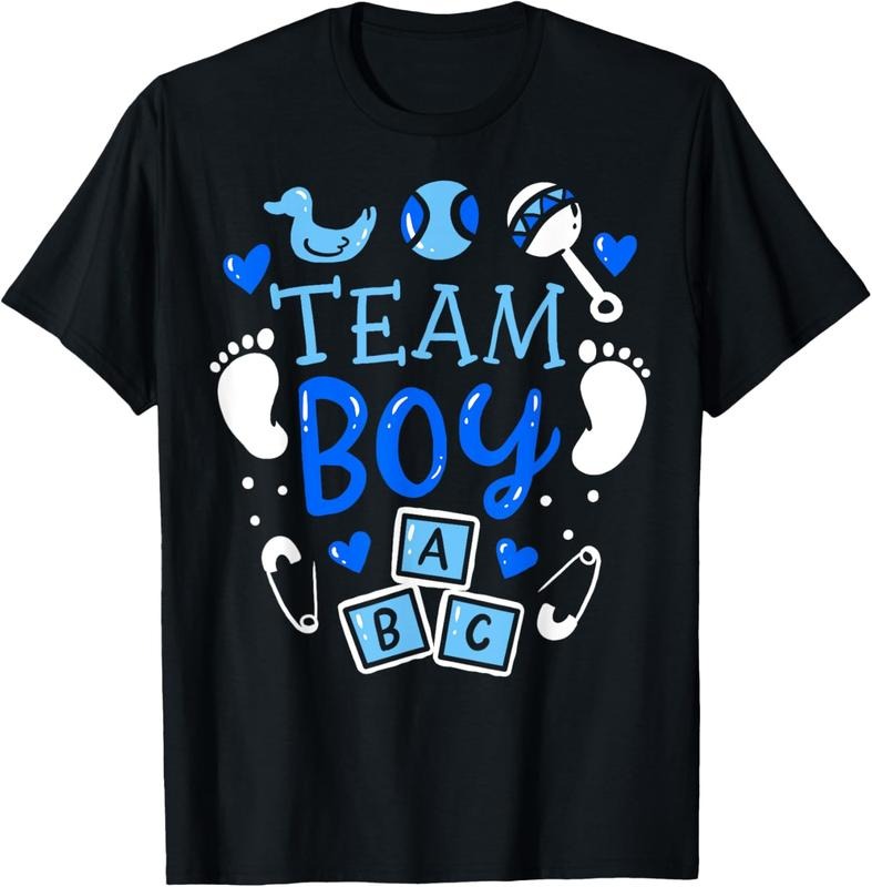 100% Cotton Team Boy Gender Reveal Party Pink Blue  Announcement T-Shirt Hoodie, Sweatshirt | DripVista.com