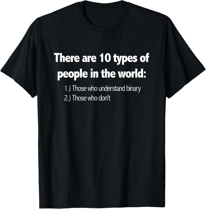 100% Cotton Ten Types Of People Understand Binary Funny Math Joke Shirt Hoodie, Sweatshirt | DripVista.com