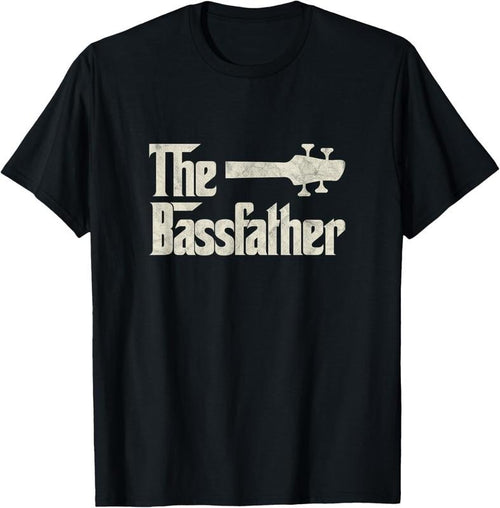 100% Cotton The Bassfather - Distressed Bass Player Dad Fathers Day T-Shirt Hoodie, Sweatshirt | DripVista.com