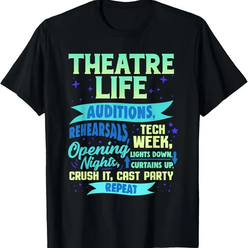 100% Cotton Theatre Nerd Actor Gift Shirt Funny Musical Theater Thespian T-Shirt Hoodie, Sweatshirt | DripVista.com