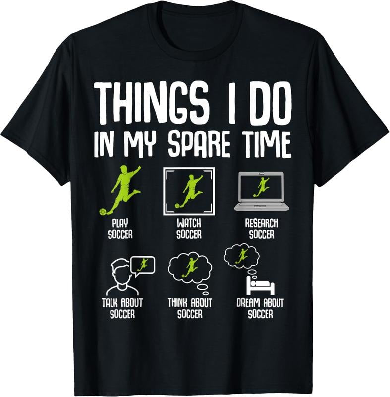 100% Cotton Things I Do in my Spare Time Soccer Boys  Youth Men T-Shirt Hoodie, Sweatshirt | DripVista.com
