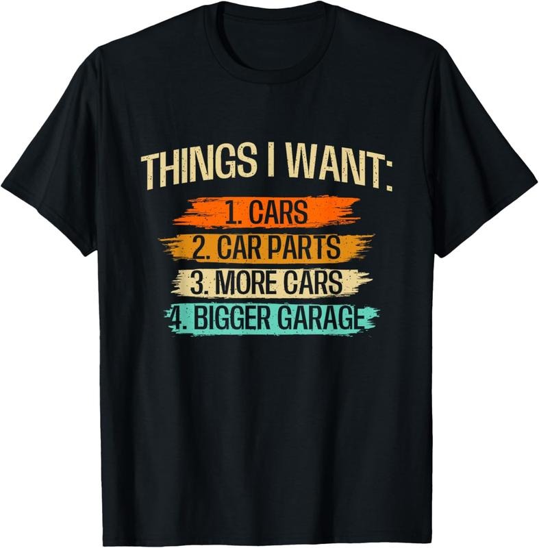 100% Cotton Things I Want - Car Parts Enthusiast Auto Mechanic Engine T-Shirt Hoodie, Sweatshirt | DripVista.com