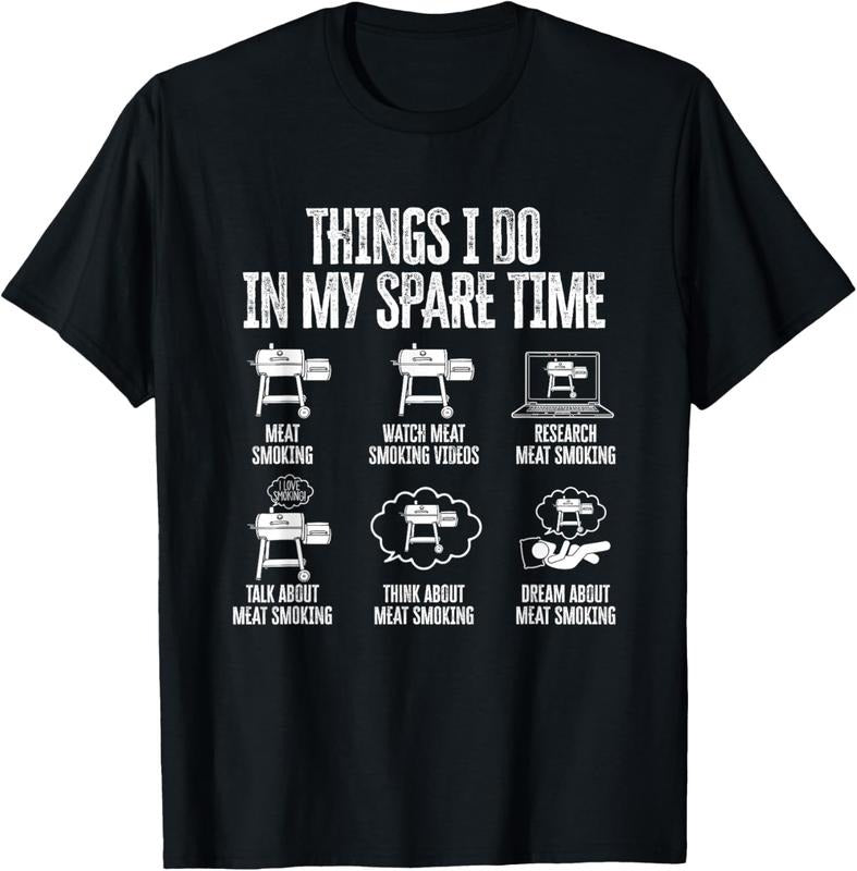 100% Cotton Things I do in my Spare Time - meat smoker smoking T-Shirt Hoodie, Sweatshirt | DripVista.com