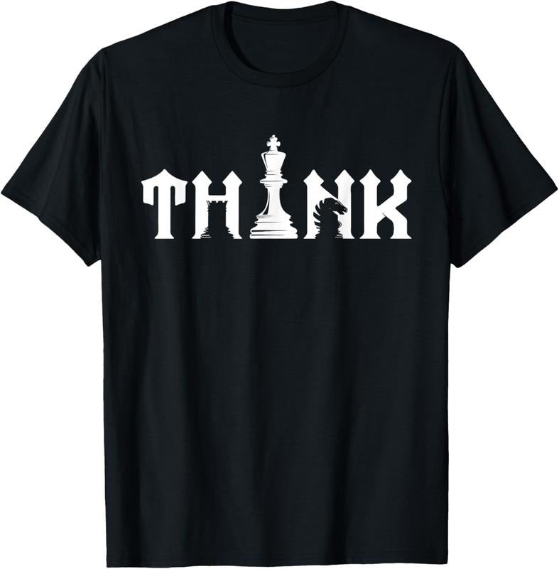 100% Cotton Think Retro Vintage Chess Pieces Player Gift Chess Lover T-Shirt Hoodie, Sweatshirt | DripVista.com