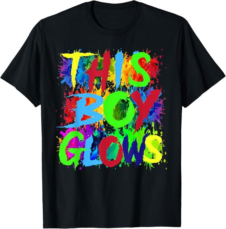 100% Cotton This Boy Glows Cute Boys Man Son Party team T-Shirt Hoodie, Sweatshirt | DripVista.com