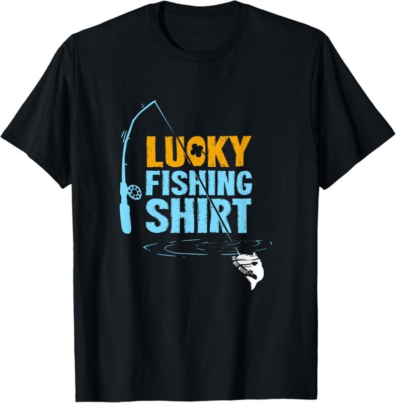 100% Cotton This Is My Lucky Fishing Fisherman's Favorite Artwork T-Shirt Hoodie, Sweatshirt | DripVista.com