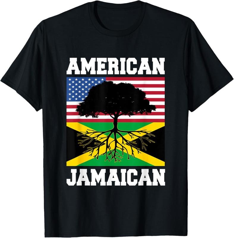 100% Cotton Usa Jamaica Flag Jamaican Roots American Born America T-Shirt Hoodie, Sweatshirt | DripVista.com