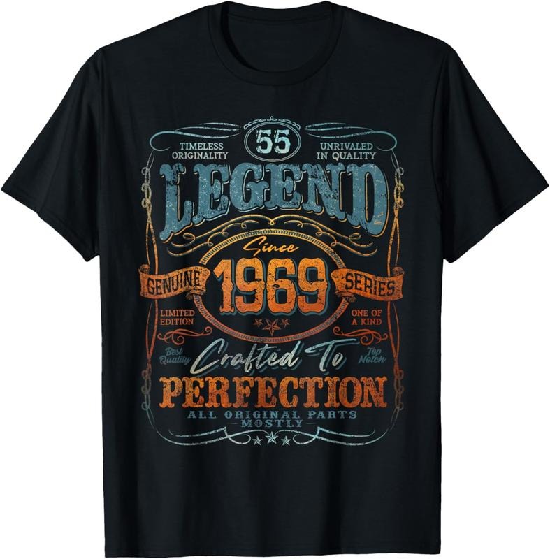100% Cotton Vintage 1969 Limited Edition Shirt 55 year old 55th Birthday T-Shirt Hoodie, Sweatshirt | DripVista.com