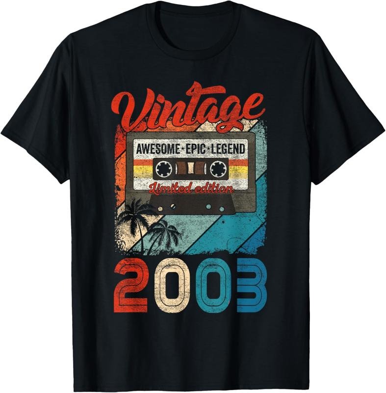 100% Cotton Vintage 2003 19 Birthday Gifts 19 Year Old Limited Edition T-Shirt Hoodie, Sweatshirt | DripVista.com
