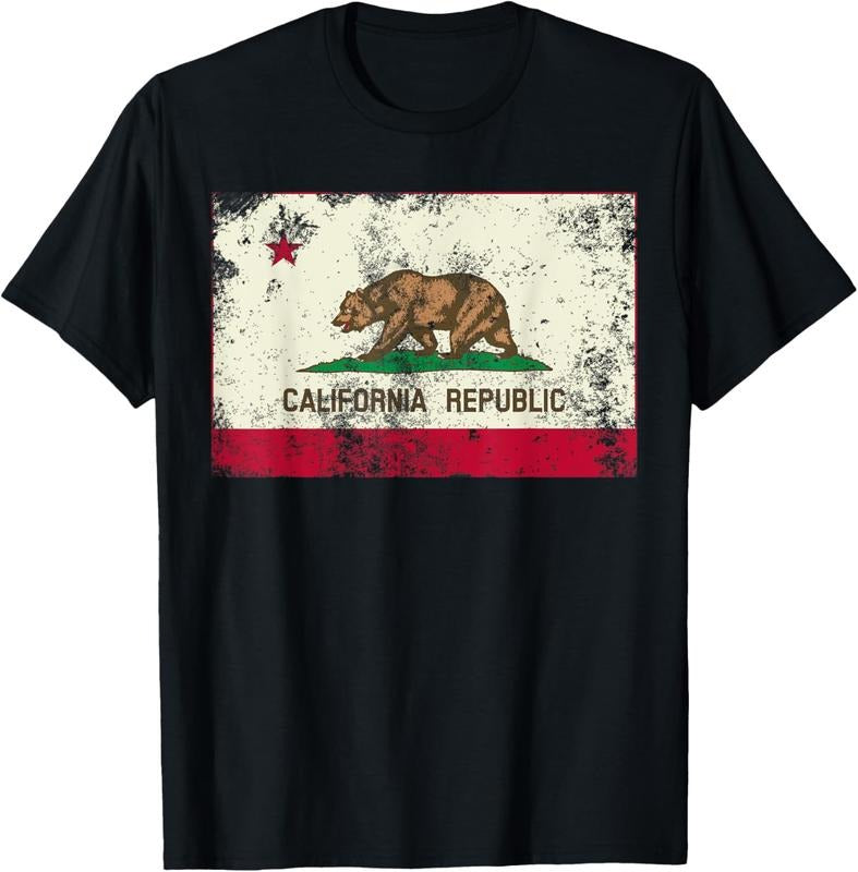 100% Cotton Vintage California Republic T-shirt | I Love CA - Cali Life T-Shirt Hoodie, Sweatshirt | DripVista.com