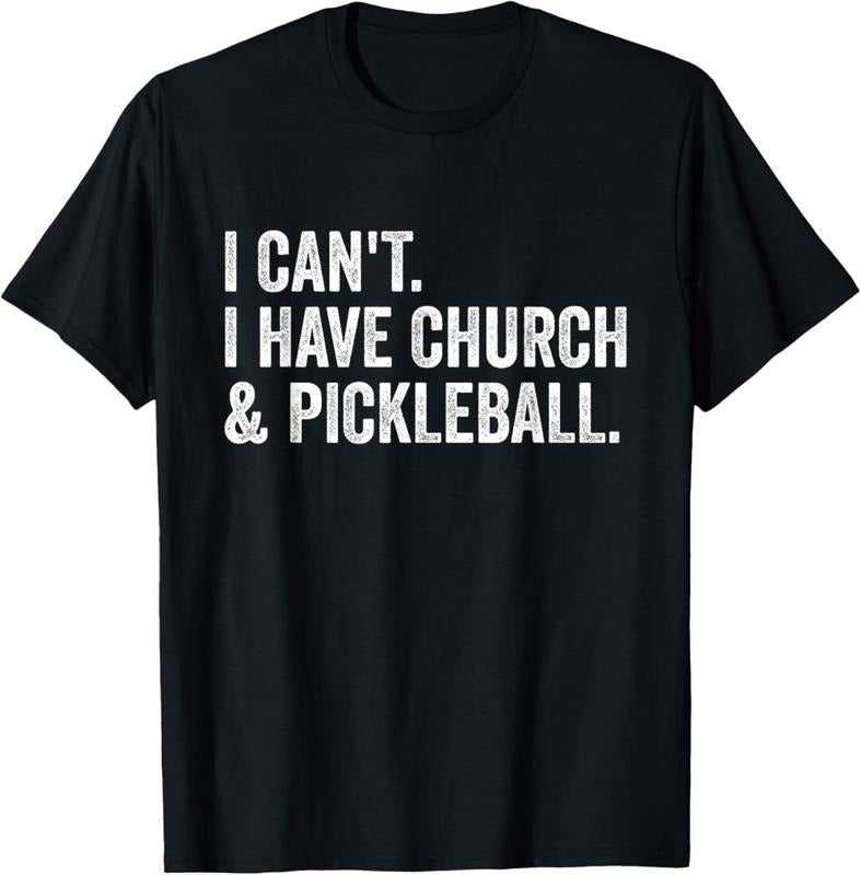 100% Cotton Vintage I Can't I Have Church And Pickleball T-Shirt Hoodie, Sweatshirt | DripVista.com