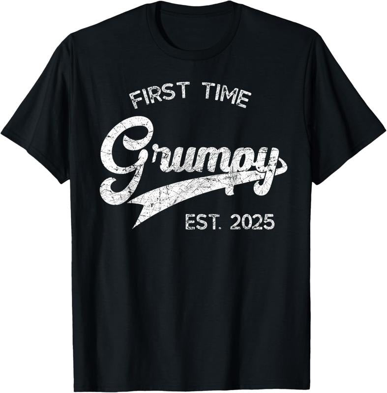 100% Cotton Vintage Promoted To Grumpy est. 2025 Retro Soon To be Uncle T-Shirt