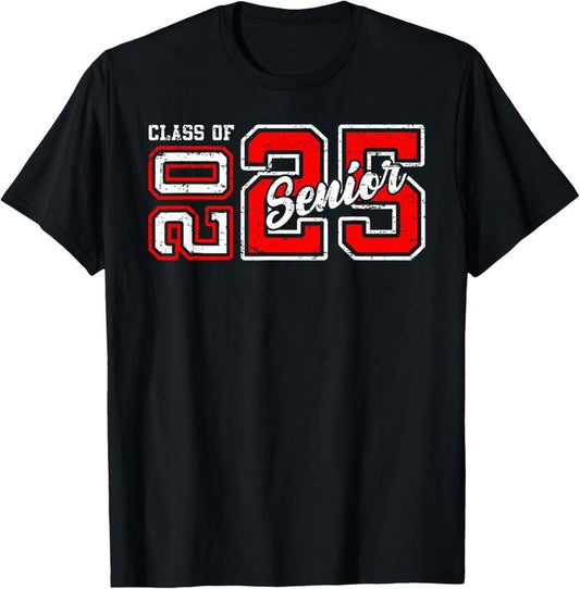 100% Cotton Vintage Seniors Graduation 2025 Senior 2025 Class Of 2025 T-Shirt
