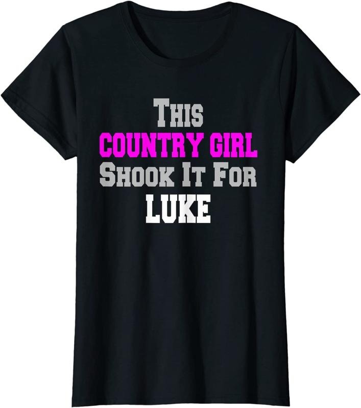 [100% Cotton]Vivay TShirts for Women Country Girl Shook It For Luke Fun Music T-Shirt Hoodie, Sweatshirt | DripVista.com