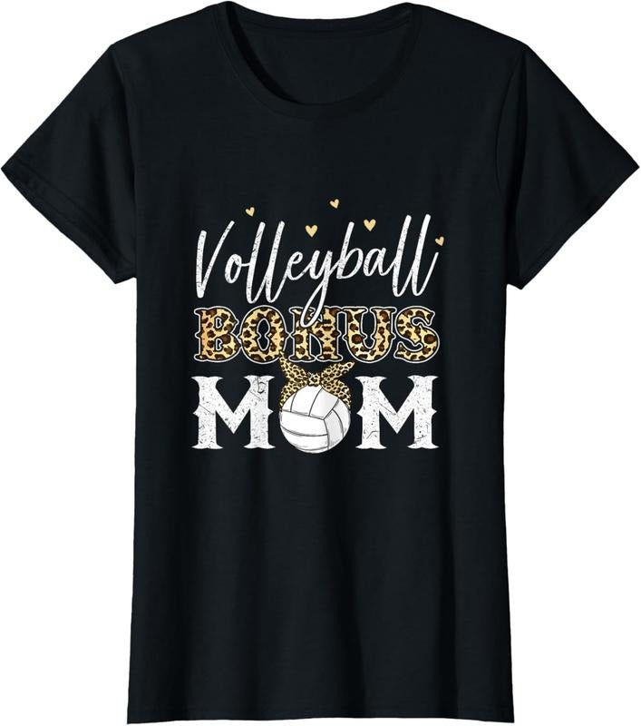 100% Cotton Volleyball Bonus Mom Step Mom Volleyball Mom T-Shirt Hoodie, Sweatshirt | DripVista.com
