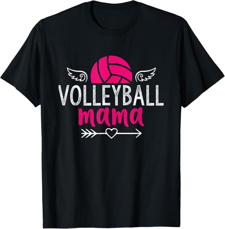 100% Cotton Volleyball Mama Funny Volleyball Lover Women Volleyball Mom T-Shirt Hoodie, Sweatshirt | DripVista.com